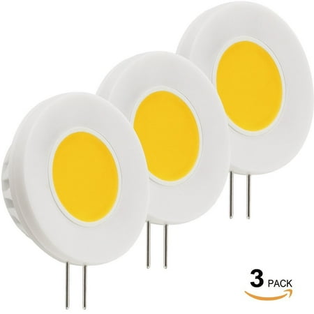 12v Ac 3w Bulb - 3 PACK 3W G4 Base LED Bulb, COB LED Chip, 30W Halogen Bulb Replacement, DC 12V, 2700K Soft White Light, 290 Lumens Ultra-bright Lamp, 180° Wide Beam Angle, for Auto, Marine, RV and Military Vehicles