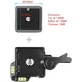 thumbnail image 5 of Koolehaoda Camera Quick Release Plate Clamp Adapter with 1/4"-3/8" Screw and Bubble Lever for DSLR Camera Tripod Monopod Stabilizer Ball Head MH7002 630 5011 - (Black OR-40), 5 of 6