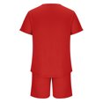 thumbnail image 4 of Cleaning 2 Packs Lounge Sets for Men 2 Piece Set Plain Classic T-Shirts Shorts Outfits Crew Neck Sleeveless Tops Drawstring Elastic Waist Shorts Summer Leisure Suits Beach Vacation, 4 of 6