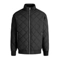 thumbnail image 6 of Purcolt Mens Bomber Jackets Trendy Casual Quilted Stand Neck Full Zip Up Winter Thermal Coats Comfort Loose Fit Windproof Outerwear with Zipper Pockets, 6 of 9