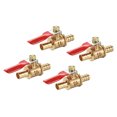 thumbnail image 4 of PiccoCasa Brass Air Ball Valve Shut Off Switch 8mm Hose Barb to 8mm Hose Barb Pipe Coupler 180 Degree Operation Handle 4Pcs, 4 of 5