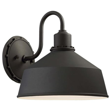 

Mantiel Collection 1-Light Black Finish Outdoor Wall Lantern Sconce