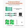 thumbnail image 2 of Wheel Chock Tie Down Kit with Buckle 4380 lbs Break Strength 1460 lbs Working Load for Motorcycle ATV UTV Trailer Car E Hooks, 2 of 6