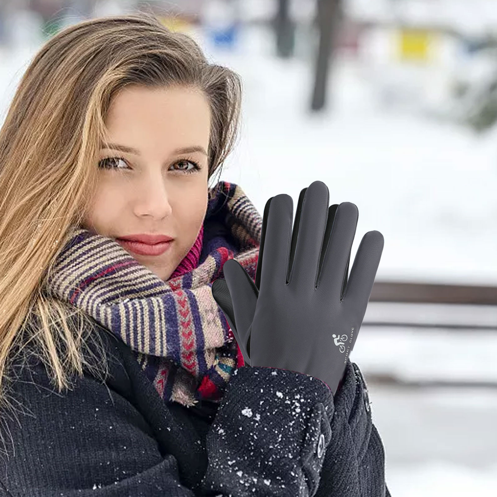 Elesyde Thermal Windproof Waterproof Winter Gloves With Touchscreen Fingers