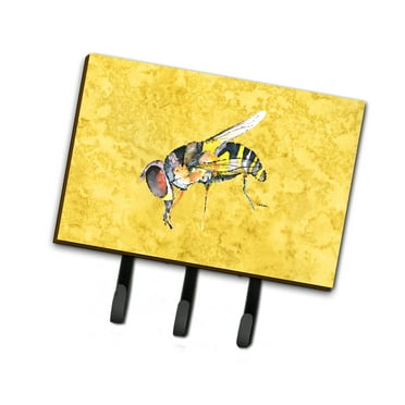 Carolines Treasures 8851TH68 Bee on Yellow Leash or Key Holder Triple multicolor
