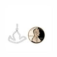 thumbnail image 3 of 14k White Gold, Small Pendant Charm Holy Spirit Dove Created CZ Crystals 21mm with 20" Dainty Neck Chain, 3 of 7