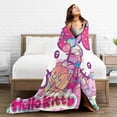 thumbnail image 4 of Hello Kitty Blanket, Super Soft Throw Blanket, Cozy Flannel Blankets For Boys Girls, Warm Blankets For Couch Sofa Bed, 60"X50", 4 of 9