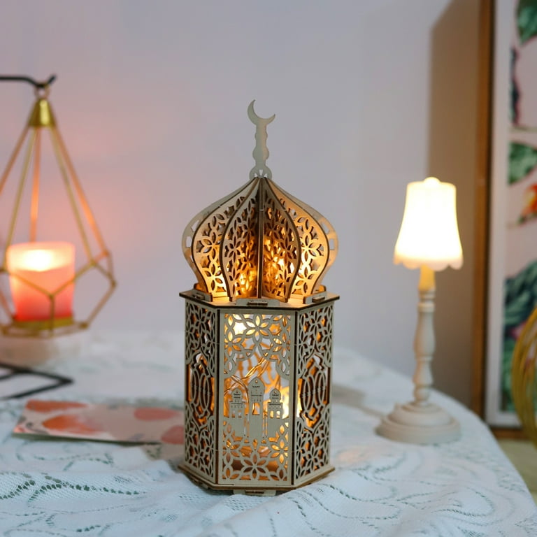 LED Ramadan Lamp EID Decoration For Home Ramadan Hanging Lantern Islam  Muslim Event Eid Party Supplies 9.45*3.94in