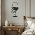 thumbnail image 4 of Violaura Wine Glass Metal Wall Art - Easy to Install Hanging Perfect for Home, Living Room Decor (24.0" x 12.0"), 4 of 8