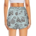 thumbnail image 2 of Lsque Pirate Adventure Map Printed Women's Running Shorts with Liner Pockets,Elastic Quick Dry Workout Athletic Gym Yoga Shorts,Womens High Waist Shorts-X-Large, 2 of 9