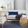 thumbnail image 3 of Mina Victory Life Styles Solid Velvet 12" x 30" Navy Indoor Throw Pillow, 3 of 6