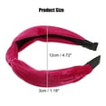thumbnail image 2 of Unique Bargains Knotted Headbands Hairband for Women 1.2 Inch Wide 1 Pcs Rose Red, 2 of 7