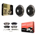thumbnail image 1 of Transit Auto Rear Coated Drilled Slotted Disc Brake Rotors and Semi-Metallic Pads Kit for Car Toyota Sienna Highlander Lexus RX350 RX450h KDF-100505, 1 of 11