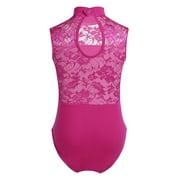 iEFiEL Girls Sleeveless Lace Back Ballet Dance Gymnastics Leotard