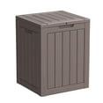 thumbnail image 5 of 28 Gallon Resin Deck Box, Lockable Patio Outdoor Storage Box for Furniture, Garden Tools and Tools Storage, Waterproof Outside Storage Boxes, 5 of 7