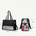 thumbnail image 5 of 3 in 1 Tote Bag for Women Lunch -Insulated Compartment,Quilted Large Capacity Computer Handbag with Purse for Business,Removable Lunch Bag for Business,Work, Travel, Office(Khaki), 5 of 10