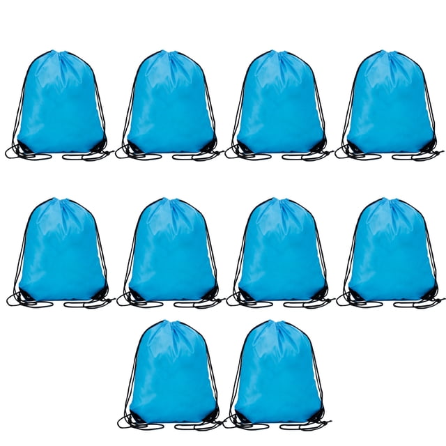 10 bolsas con cordón, bolsa de gimnasio con cordón, mochila con cordón para deportes, gimnasio, viajes, natación, playa