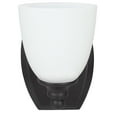 thumbnail image 5 of Aspen Creative 62210, One-Light Metal Bathroom Vanity Wall Light Fixture, 5-1/2" Wide, Transitional Design in Oil Rubbed Bronze, 5 of 6