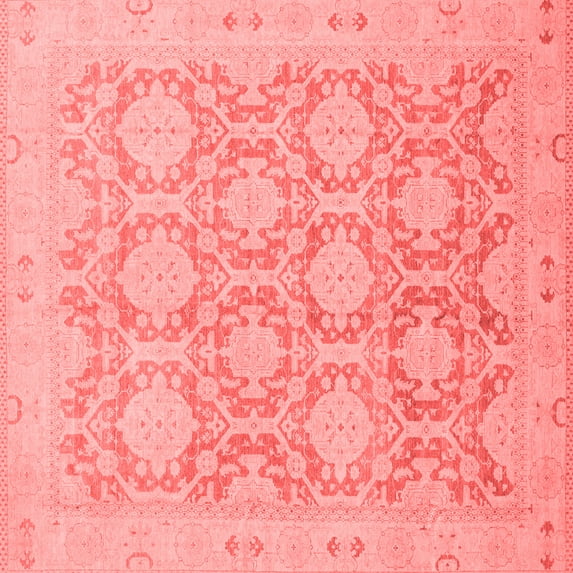 Ahgly Company Indoor Square Oriental Red Traditional Area Rugs, 3' Square