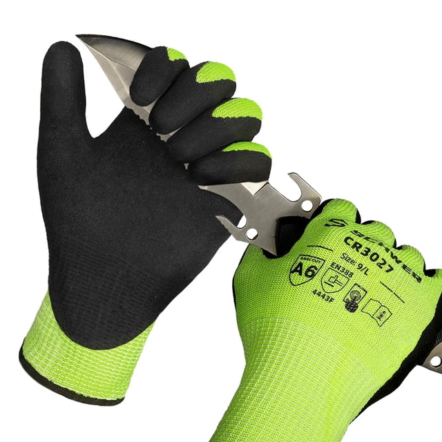 Guantes de trabajo resistentes a cortes Schwer CR3027 ANSI A6 para hombres/mujeres