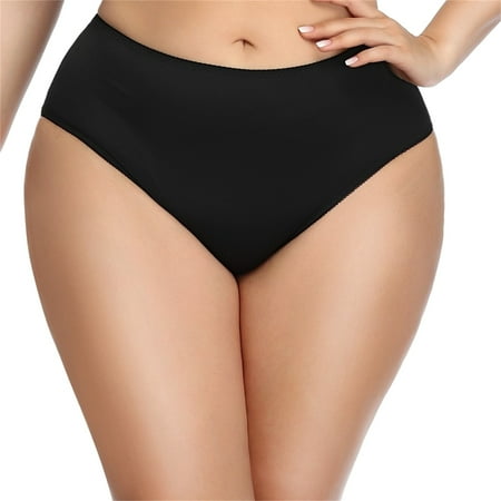 Sngxgn Stretch Cotton Brief Panty Pack  Underwear for Women(Black XXL)