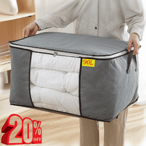 Bxaolu 1 Pack Clothes Storage Bags, 24 Gallon Storage Containers with Reinforced Handle Sturdy Zipper, Closet Storage for Blanket Comforter Pillow Bedding