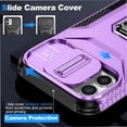 thumbnail image 2 of Funda para GANGXUN iPhone 12 - Soporte metálico, Función magnética, Morado, 2 of 5