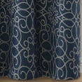 thumbnail image 5 of VCNY Home Versailles Navy Scroll Rod Pocket Blackout Curtain Panel, 52" x 90", 5 of 5
