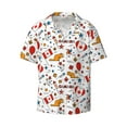 thumbnail image 2 of Lsque Canada Day print Men's Cuban Collar Short Sleeve Shirt Summer Beachwear Casual Button Down Fashionable Vacation Leisure Shirt-3X-Large, 2 of 7