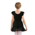 thumbnail image 2 of Stelle Ballet Leotard Ruffle Sleeve with Chiffon Skirt Ballerina Dance Dress for Girls,Black,4T, 2 of 7