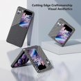 thumbnail image 3 of For Oppo Find N2 Flip 5g Cell Phone Case Carbon Fiber Texture Leather+pc Folding Cover, 3 of 5