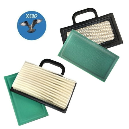 Yard Garden Tractors HQRP 2-pack Air Filter Cartridge w/ Pre-cleaner for Yard-Man / Yard Machines Lawn Garden Tractors Riding Mowers, 499486S 273638S Replacement + HQRP Coaster ()