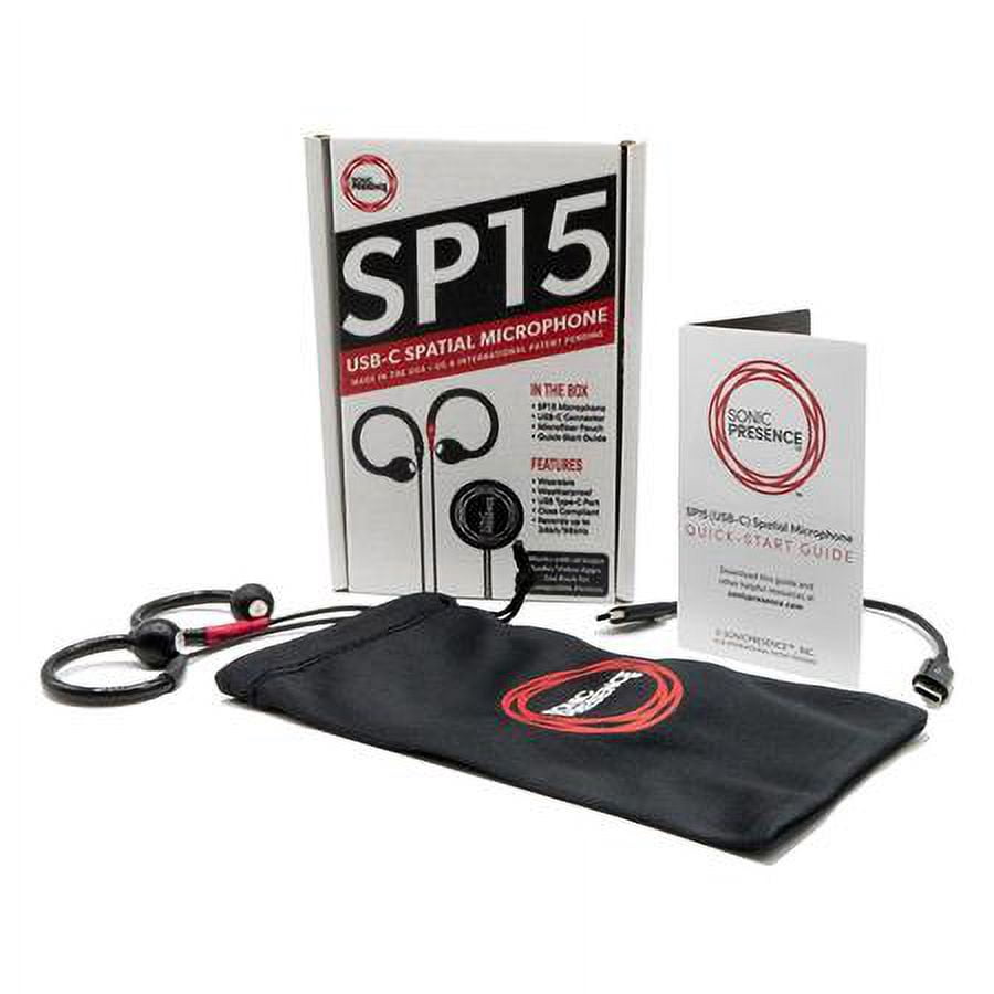 Sonic Presence SP15C - Binaural Microphone Powered by Spatial Audio - USB-C
