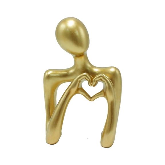 Ciwanning Resin Heart Hand Statue Abstract Sculpture Figurines Decorative Accent For Bookshelfs Holiday Present