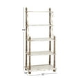 thumbnail image 4 of DecMode Farmhouse 5 Tier Wooden Shelving Unit with White/Brown Finish, 32"W x 75"H, 4 of 15