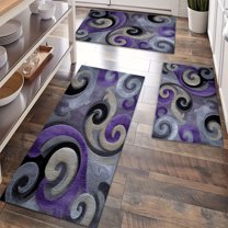 Kitchen Rugs Sets of 3 Non Slip Washable Kitchen Mats for Floor, Waterproof Kitchen Runner Rug, Floor Mat Carpet for Entryway, Laundry, Sink, Hallway, Bathroom