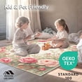 thumbnail image 4 of ODIKA 4'x6' Machine Washable Non-Slip Area Rug, Blossoming Garden Delight Accent with Delicate Rose High Traffic Rug, Pink, 218874, 4 of 7