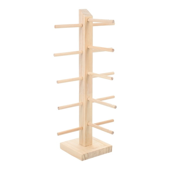 KALLORY 1Pack Sunglasses Organizer Eyeglasses Holder Wooden Sunglasses Organizer for Home Organization 13.6X6.9X6.1in