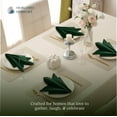 thumbnail image 2 of HEIRLOOM COMFORT Forest Green Cloth Napkins 18x18 Inches, 6 Pack - Reusable, Absorbent, Durable, Soft, Washable - Hemstitch Mitered Edges - Perfect for Dinner, Fall, Weddings, Holiday, Everyday Use, 2 of 7