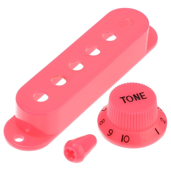 Strat Guitar Pickup Covers Perillas Switch Tip Set para Stratocaster Kit de accesorios de repuesto Rosa oscuro