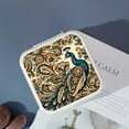thumbnail image 4 of FCXZI Peacock Floral Patterns Travel Jewelry Box for Necklaces Rings White, 4 of 5