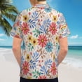 thumbnail image 6 of High Quality Hawaiian Shirts for Men Short Sleeve Aloha Beach Shirt Floral Summer Casual Button Down Shirts Blouses GQSX96, 6 of 7