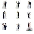 thumbnail image 2 of Billuyoard Muñecos para decoración de pasteles, figurita de resina para novia y novio, herramienta de decoración de boda divertida, soporte Decoración del hogar Tipo C, 2 of 6