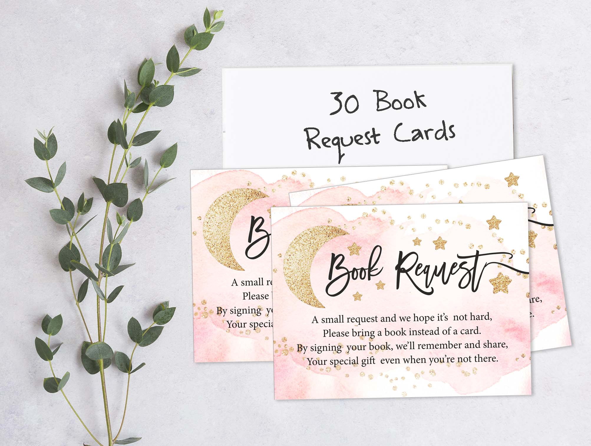 Inkdotpot 30Gender Reveal Twinkle Twinkle Little Star Baby Shower Book Request Cards Bring A Book Instead Of A Card Baby Shower Invitations Inserts Games