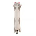 thumbnail image 3 of 50-130cm Kawaii Giant Gray Long Cat Plush Pillow Soft Stuffed Toy Plushies Squishy Sofa Cushion Decor Birthday Gifts For Girls, 3 of 5