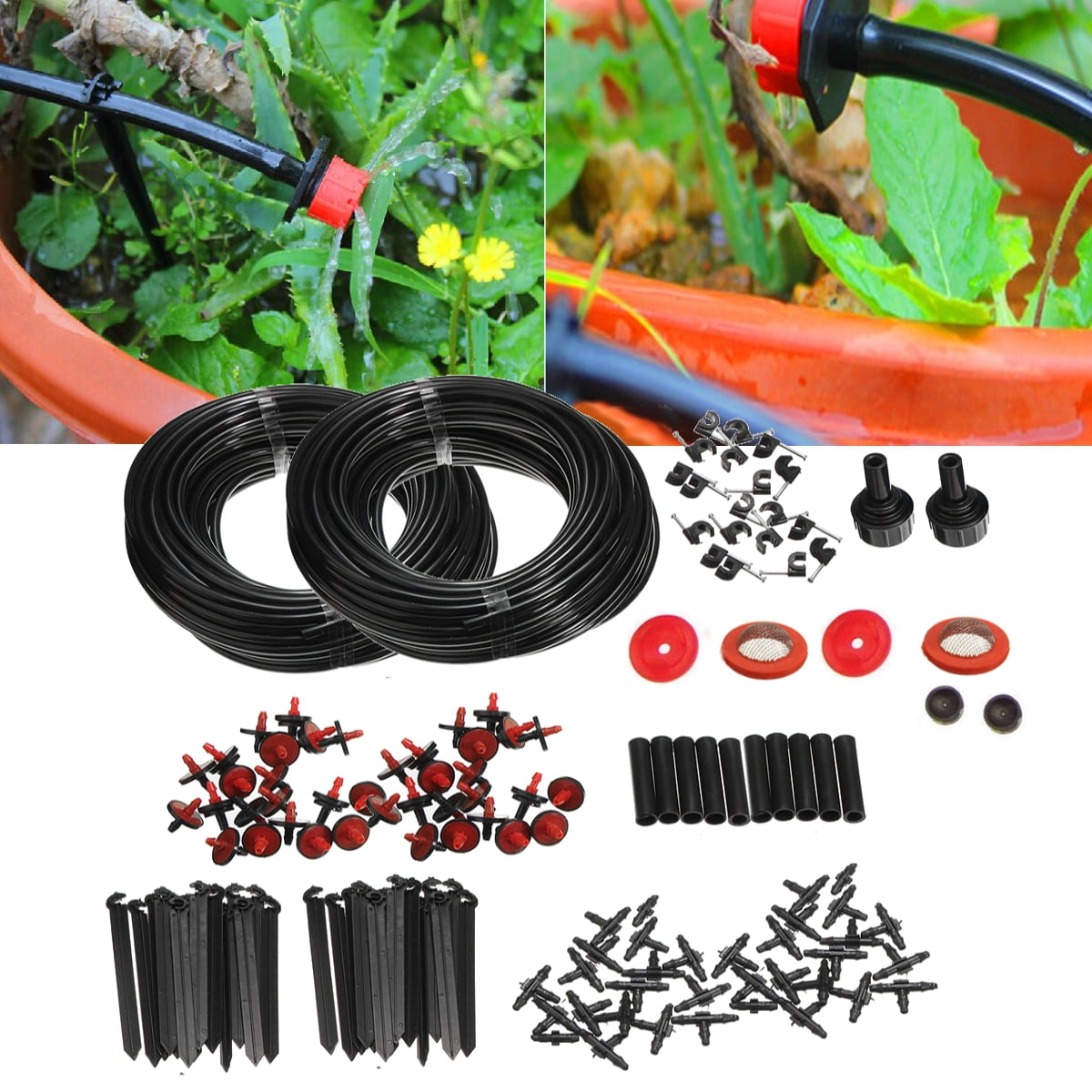 Self Watering Plants Timing Irrigation Hose Kits For Flower Bed Patio Garden 8F 