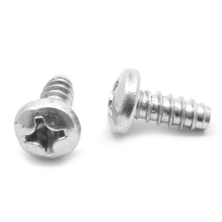 

#8-18 x 3/4 (FT) Sheet Metal Screw Phillips Pan Head Type B Low Carbon Steel Zinc Plated Pk 6300