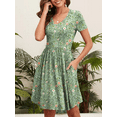 thumbnail image 3 of WUJINXIA Womens Short Sleeve Dresses Casual Loose Fit Swing T Shirt Dress V Neck Sundress with Pockets, 3 of 6