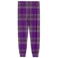 thumbnail image 6 of Wutalume Men's Drawstring Pocket Cuffed Casual Pants with Checkered Pattern, Soft Home Sleep Pants for Comfortable Wear and Relaxation,Purple XL, 6 of 7