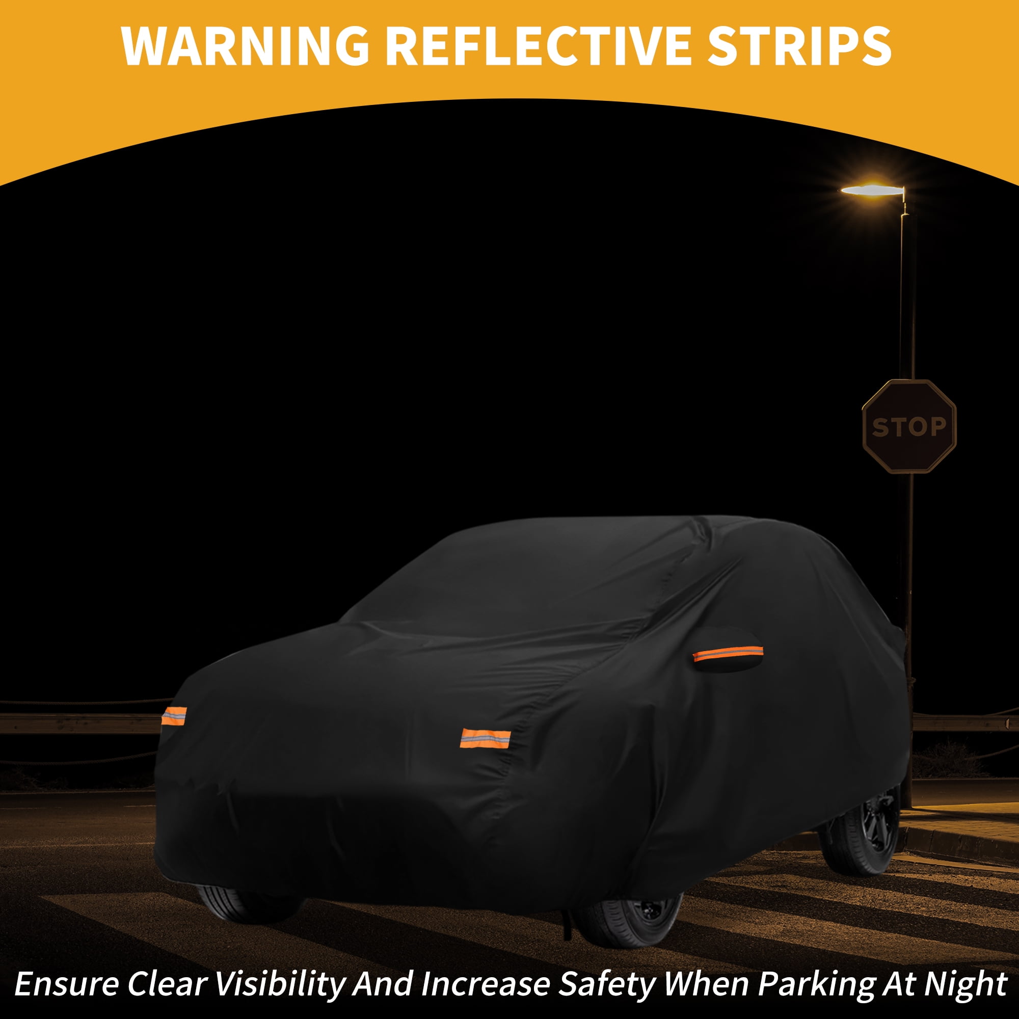 Unique Bargains All-Weather Waterproof Vehicle Cover 190T-PU for Ford Focus Sedan